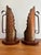 Mid 20th Century Hammered Copper Scalloped Candlestick Holders on Wood Base For Sale - Image 4 of 9