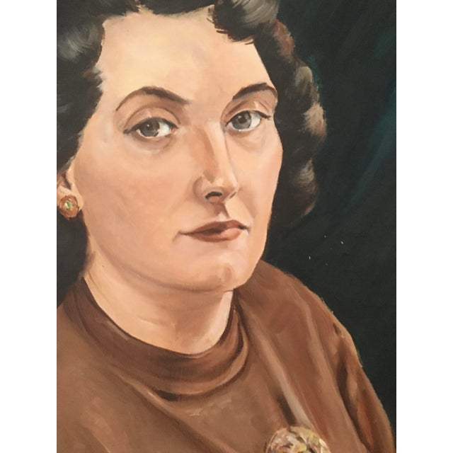 Portrait of a Lady, Joe Yaegar Oil Painting, Framed For Sale - Image 4 of 10