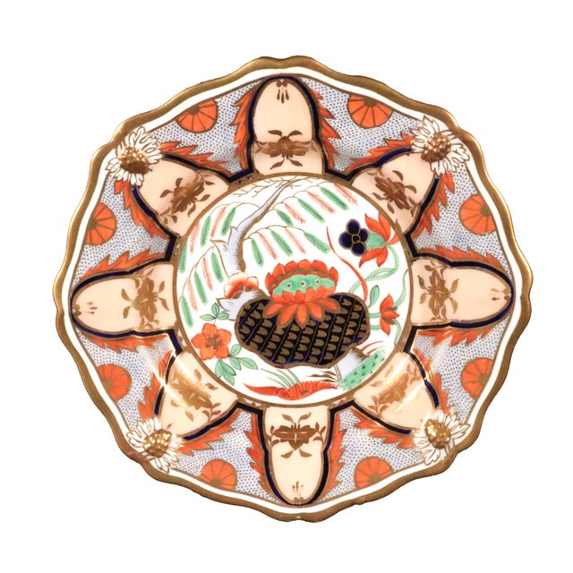 Hammersley English Porcelain Part Dessert Japan Pattern Service, Hammersley Factory For Sale - Image 4 of 9