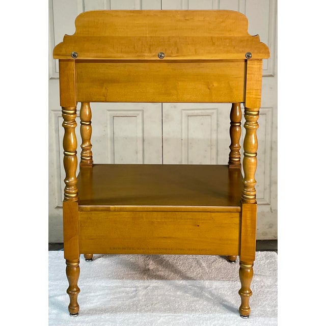 Hitchcock L Hitchcock Harvest Maple Stenciled Two Drawer Nightstand For Sale - Image 4 of 12