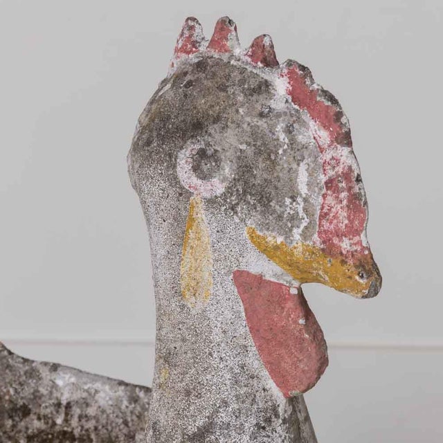 1960s French Concrete Rooster Planter For Sale - Image 11 of 15