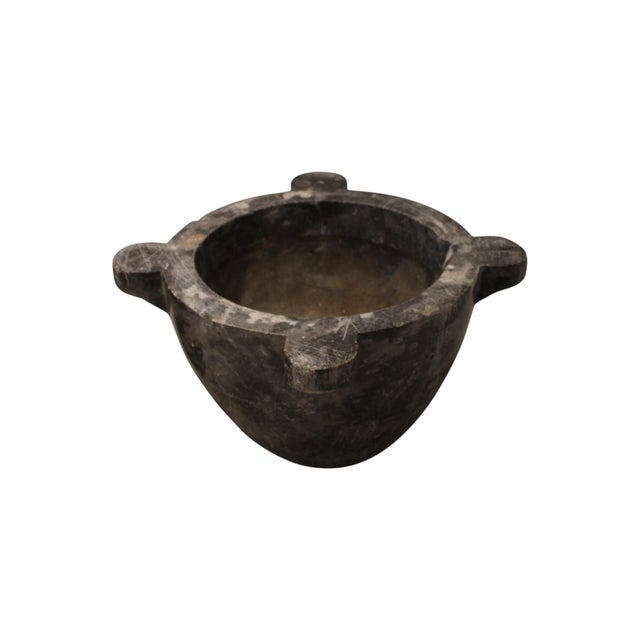 French 19c French Antique Marble Mortar Bowl - Large For Sale - Image 3 of 3
