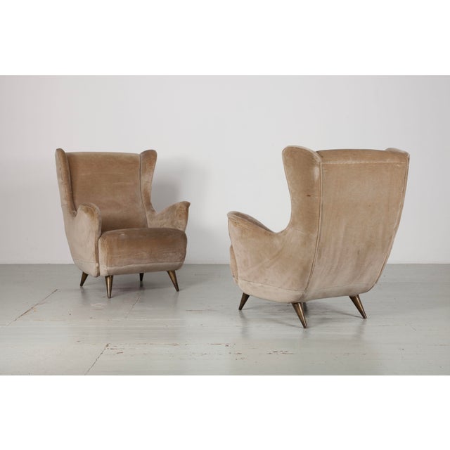 Italian Wingback Chairs from Isa Bergamo, 1950s, Set of 2 For Sale - Image 4 of 18