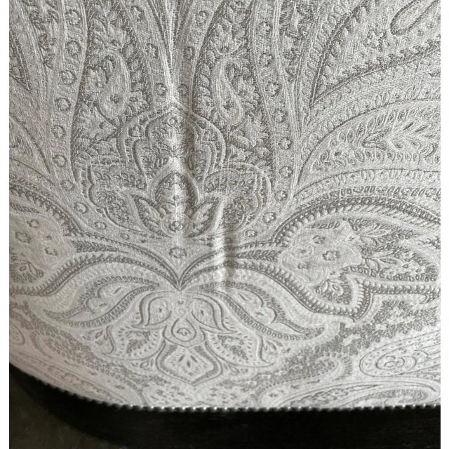 De Le Cuona Anatasia Quartz Upholstered & Oak Wilson Barrel Back Chair From the Madeline Stuart Collection For Sale - Image 9 of 9