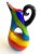 Vintage 1980's Postmodern Italian Murano Art Glass Fused Multicolor Stripe Sculptural Pitcher Vase For Sale In Kansas City - Image 6 of 13