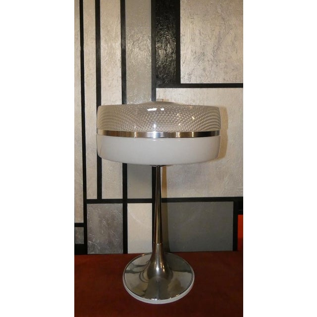 Futurist Space Needle Table Lamp in Acrylic Glass and Steel, Italy, 1960s For Sale - Image 16 of 16