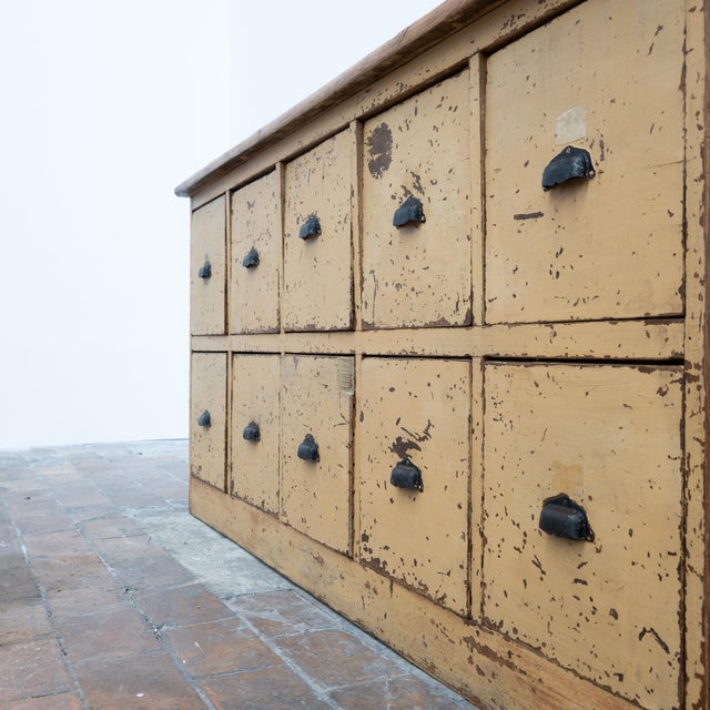Antique Ten-Drawer Shop Cabinet, France, 1900 For Sale - Image 4 of 8