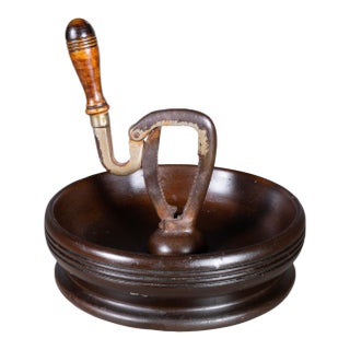 Early 20th C. Turned Wood Nutcracker c.1940 For Sale