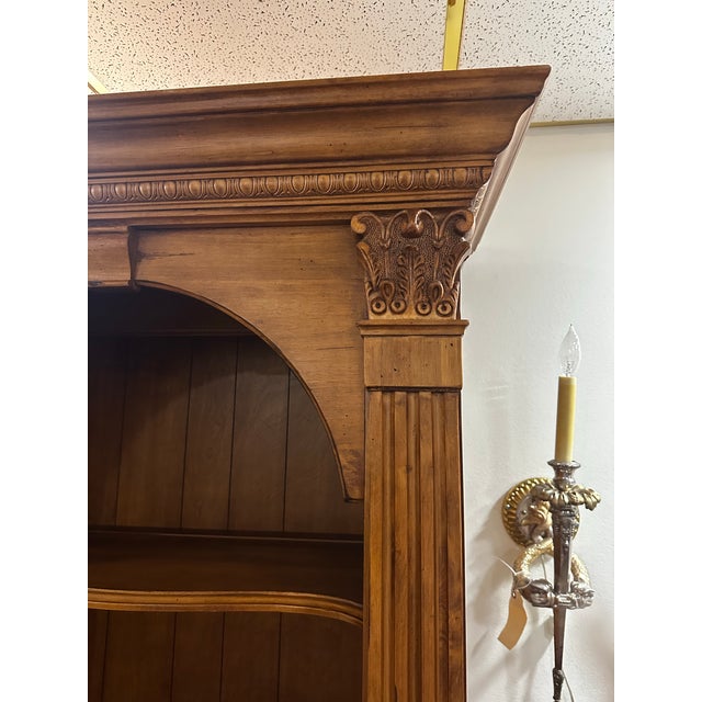 Ethan Allen 1990s Ethan Allen Legacy Double Arched Bookcase For Sale - Image 4 of 9