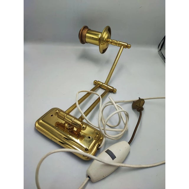 Vintage Wall Lamp in Brass, 1970s For Sale - Image 4 of 5