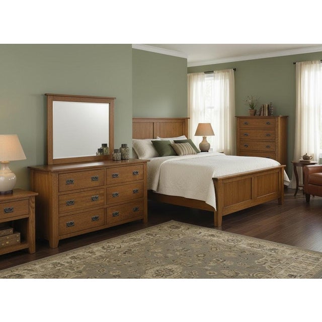 2020s Mission 6 Drawer Dresser - Michael's Cherry For Sale - Image 5 of 10