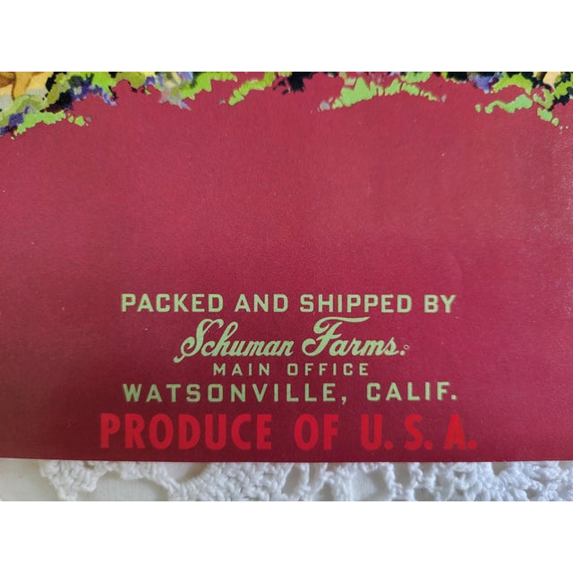 Farmhouse Conestoga Brand Vegetable Crate Label From Schuman Farms of California For Sale - Image 3 of 3