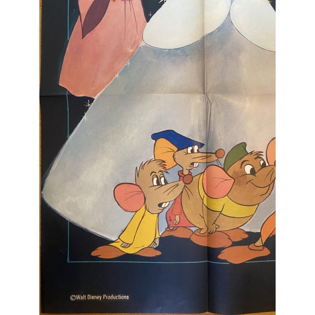 French Poster of the Cinderella Movie, 1950s For Sale - Image 4 of 11