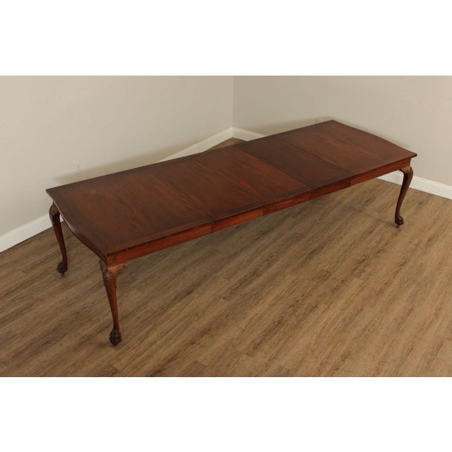 Chippendale Irish Georgian Style Expandable Mahogany Dining Table For Sale - Image 3 of 12