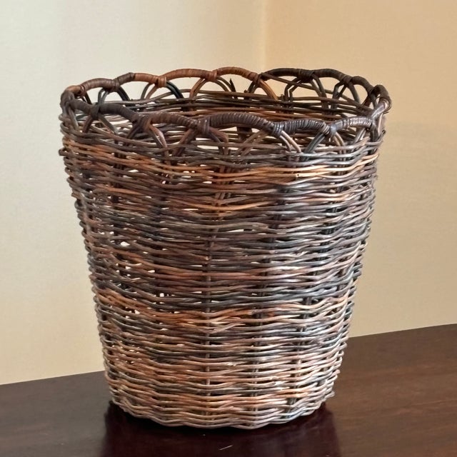 Vintage Twig Planter Basket For Sale - Image 9 of 12