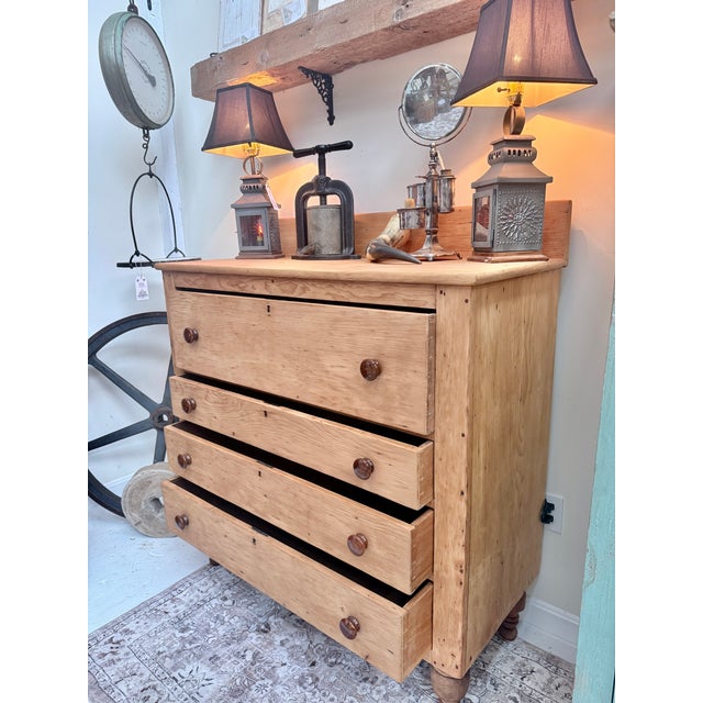 19th Century Scrubbed Pine Chest of Drawers For Sale - Image 10 of 12