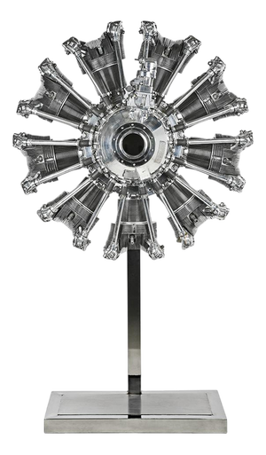 Polish Chrome-Plated and Stand-Mounted Aircraft Engine from WSK