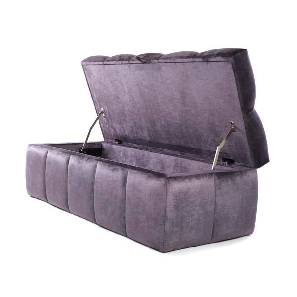 Purple Tufted Storage Ottoman Chairish