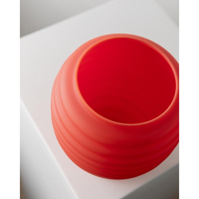 Glass Large Vintage Murano Glass Lid Vase For Sale - Image 7 of 10