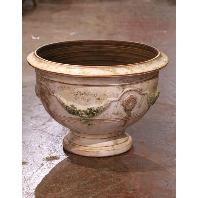 Elevate your garden or interior with this elegant pair of handcrafted Anduze-style bowl planters by La Madeleine. Made in...