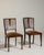 Silver 19th Century Pair of Mahogany Inlaid Chairs with Upholstered Seats For Sale - Image 8 of 9