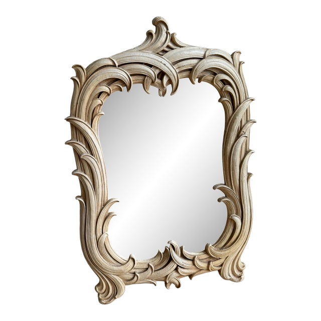Syroco Wood Rococo Revival/Hollywood Regency Tabletop Mirror, C. 1930s–1940s, Manner of Serge Roche For Sale