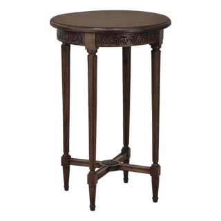 Antique French Louis XVI Style Hand Carved Walnut Guéridon ~ Side Table For Sale