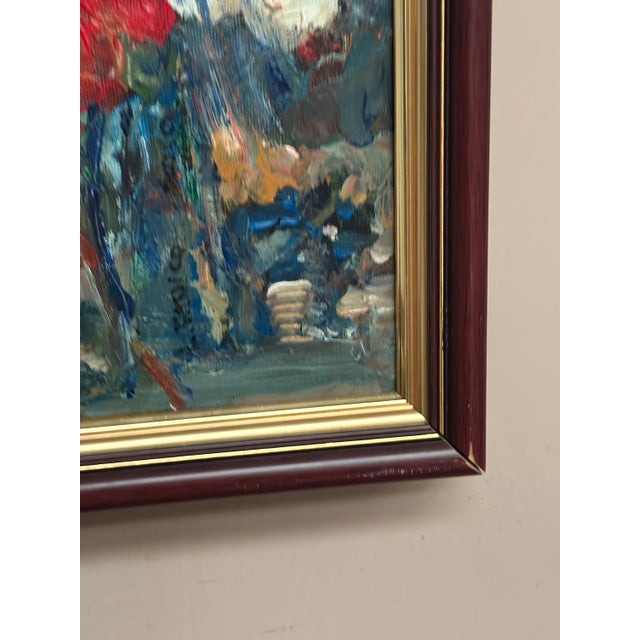 L. Stokes, Red Poppies and White Blossoms, 1960s, Oil Painting on Canvas, Framed For Sale - Image 6 of 18