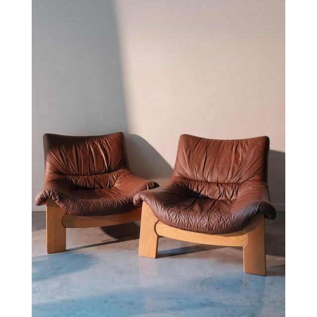 Mid-Century Modern Lounge Chairs from Maison Regain, 1970s, Set of 2 For Sale - Image 3 of 16