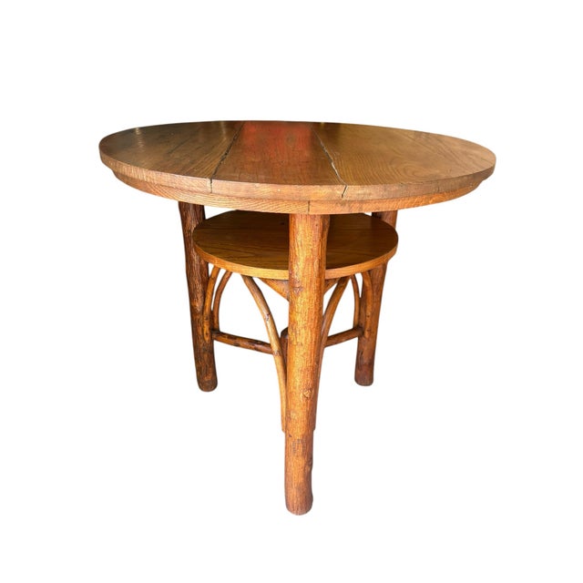 Cabin Adirondack Old Hickory Furniture Company, Martinsville Indiana Rustic Cabin Table For Sale - Image 3 of 10