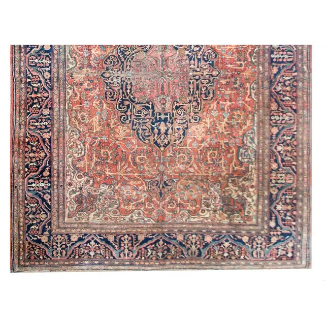 Traditional Early 20th Century Persian Sarouk Rug For Sale - Image 3 of 12