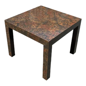 Post Modern Laminate Tortoiseshell End Table