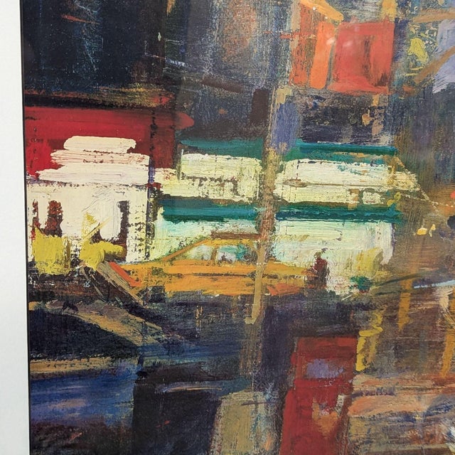 Blue Steven Larson Framed “Pizza at 4am” – Modern Urban Night Scene For Sale - Image 8 of 8