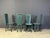 Animal Skin Vintage Green Leather Dining Chairs, 1980s, Set of 4 For Sale - Image 7 of 9