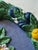 Large Vintage Italian Majolica Della Robbia-Style Fruit Garland Wall Charger, Floral Center, Marked Italy For Sale - Image 11 of 14