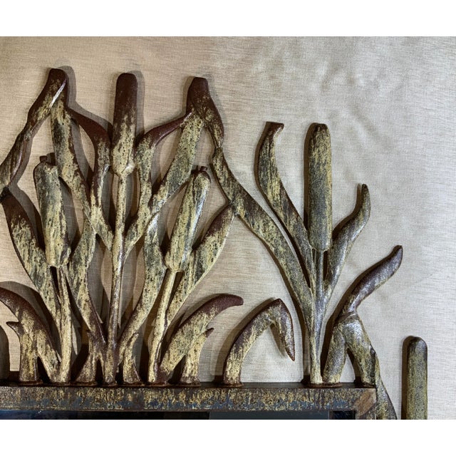 Cat Tail Iron Mirror For Sale - Image 12 of 13