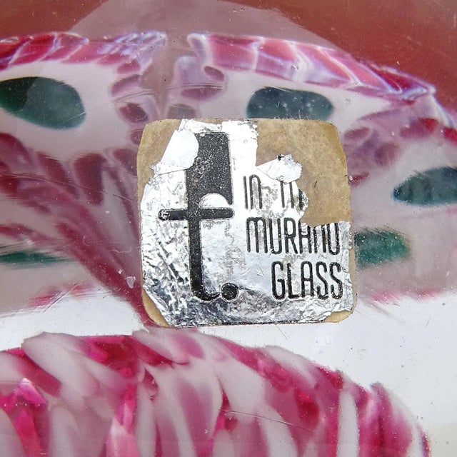Glass Murano Vintage Fratelli Toso and Barbini Murrine Flowers Italian Art Glass Paperweights - Set of 3 For Sale - Image 7 of 11