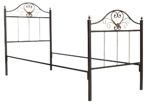 Italian Bronzed Wrought Iron Single Bed, 1950s
