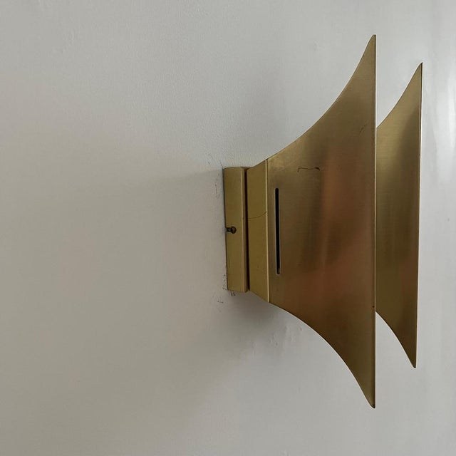 Brass wall lights by bent karlby for lyfa. gothic ii model. denmark, c1960s. three available at the time of listing. re-...