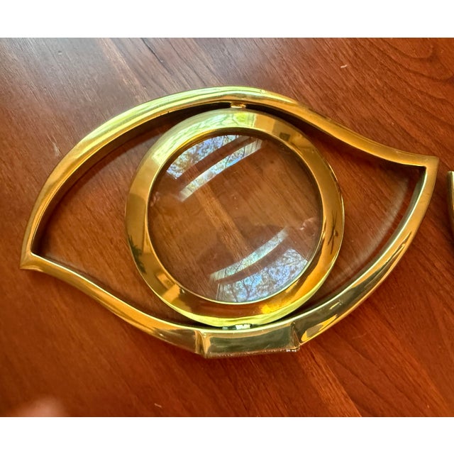 1960's Hermes "Eye of Cleopatra" Desk Magnifing Glass Jean Cocteau Loupe Design For Sale - Image 10 of 10