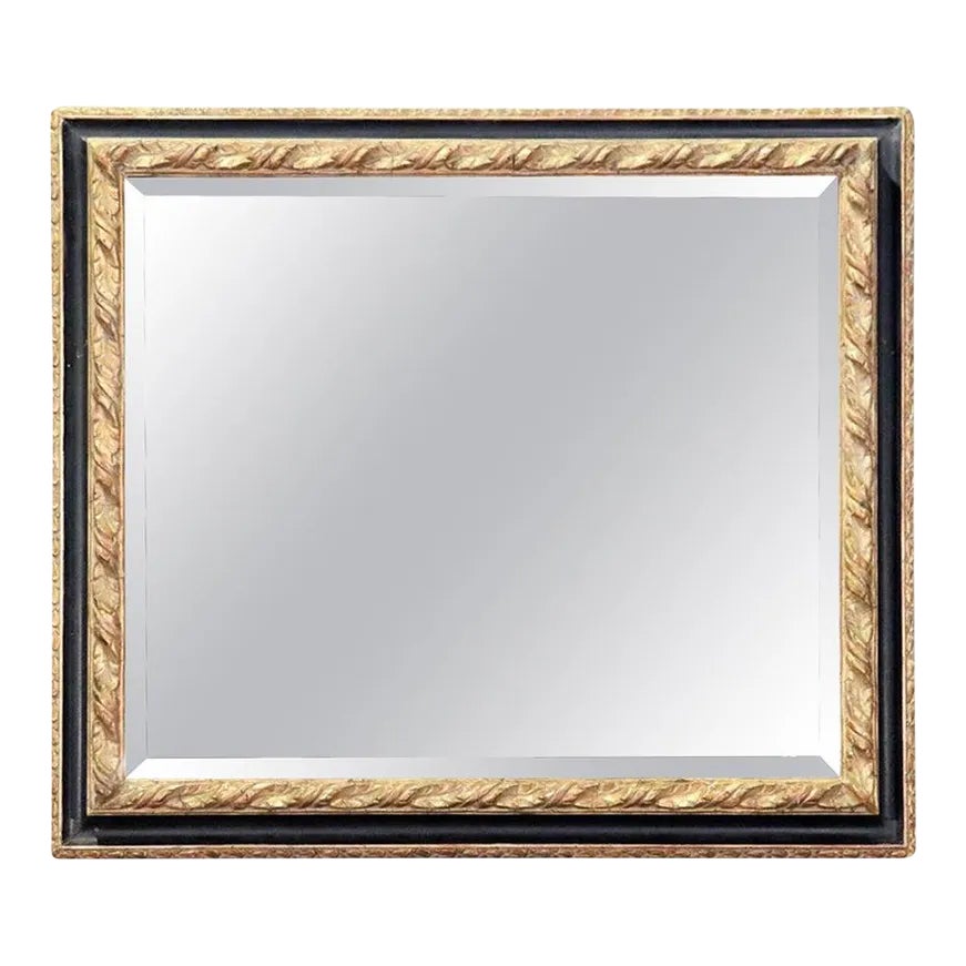 French Carved Beveled Glass Rectangular Wall Mirror | Chairish