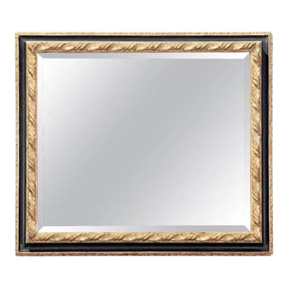 French Carved Beveled Glass Rectangular Wall Mirror For Sale