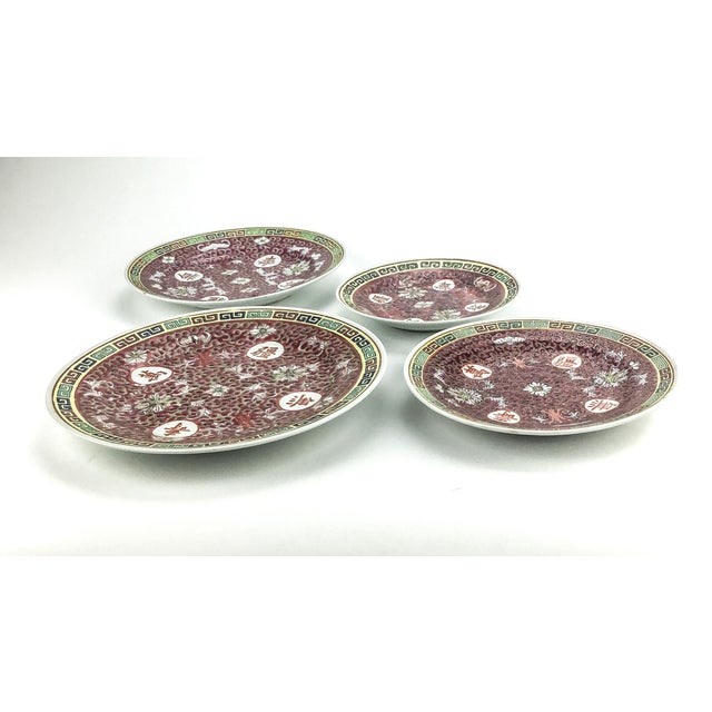 Ceramic Vintage - Chinese Mun Shou Longevity “萬壽無疆” Porcelain 8 Inch Plate For Sale - Image 7 of 8