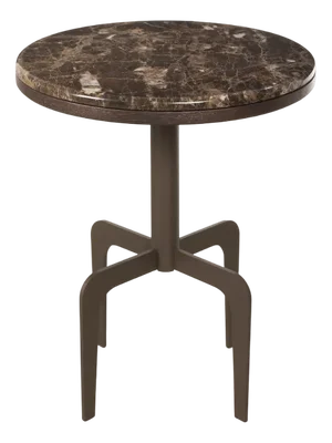 Sahel High Side Table with Marble Top by Fabian Pellegrinet Conte