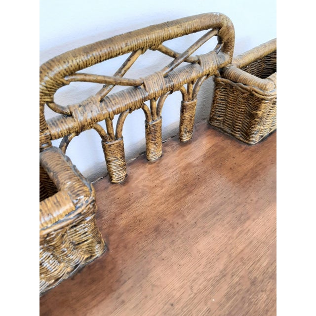 Late 19th Century Victorian Writing Desk Heywood Wakefield Style For Sale - Image 5 of 13
