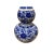 2010s Chinese Oriental Blue White Gourd Porcelain Flower Graphic Vase For Sale - Image 5 of 6