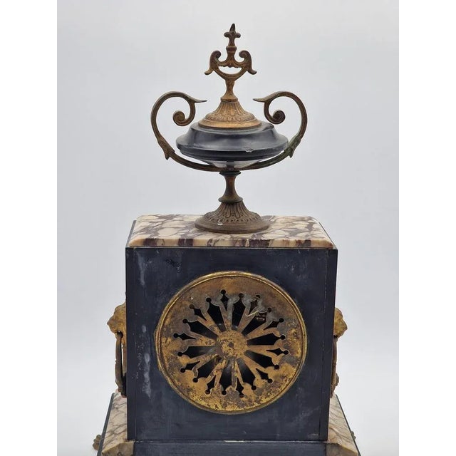French Marble Pendulum Clock For Sale - Image 4 of 11