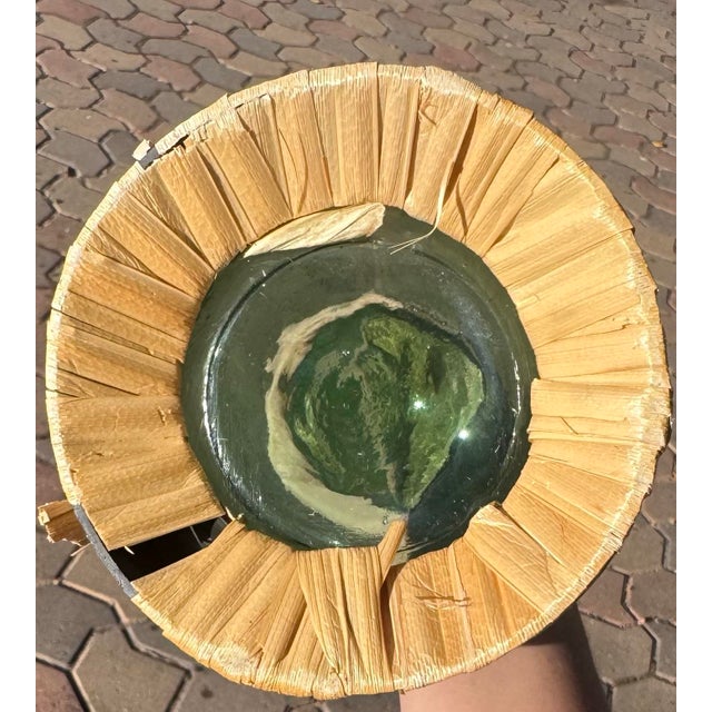 1970s Vintage Green Long Neck Italian Chianti Wine Bottle For Sale - Image 5 of 5
