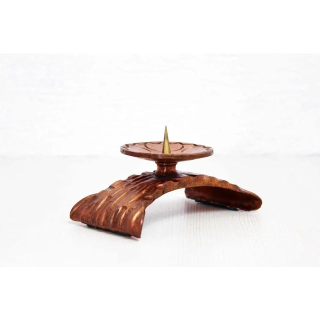 Copper Brutalist Copper & Bronze Candle Holder, 1950s For Sale - Image 8 of 12