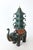 Chinoiserie Dark Green Elephant Carrying Pagoda Sculpture For Sale - Image 3 of 10